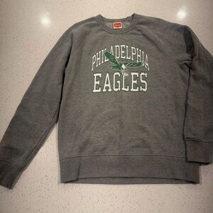 Homage Philadelphia Eagles Crewneck Sweatshirt Gray Size M
